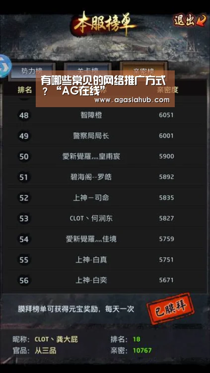 有哪些常见的网络推广方式?“AG在线”(图1) AG视讯